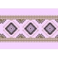 thumbnail image 1 of IBA Indianbeautifulart Purple Aztec Geometric Printed Ribbon&nbsp;Trim&nbsp;9 Yards Velvet Fabric Laces For Crafts Sewing Accessories 2 Inches, 1 of 2