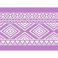 thumbnail image 1 of IBA Indianbeautifulart Purple Aztec Geometric Printed Ribbon&nbsp;Trim&nbsp;9 Yards Velvet Fabric Laces For Crafts Sewing Accessories 4 Inches, 1 of 2