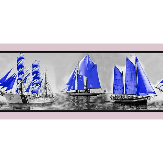 IBA Indianbeautifulart Purple Yacht Ocean Velvet Trim Fabric Sewing Fabric Lace Dressmaking Printed Sewing Lace 9 Yards 4 Inches