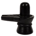 thumbnail image 1 of IBA Indianbeautifulart Stone Shivling Statue God Shiva Linga Idol Black Color Statue for Meditation Puja Room Religious god Idols Shiva Lingam- Small 4" x 3.5"Inches, 1 of 6