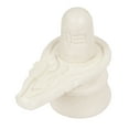 thumbnail image 1 of IBA Indianbeautifulart Stone Shivling Statue God Shiva Linga Idol White Color Statue for Meditation Puja Room Religious god Idols Shiva Lingam- Medium 4" x 3.5"Inches, 1 of 6