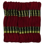 IBA Indianbeautifulart Stranded Cotton Thread Hand Cross Stitch Sewing Embroidery Floss Skeins-Maroon