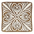 thumbnail image 1 of IBA Indianbeautifulart Textile Printing Block Asian Floral Motif Hand Carved Wooden Stamp Wood Block Printing Textile Stamps For Fabric/ Pottery Blocks,4 Inch, 1 of 1
