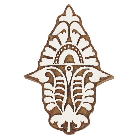 IBA Indianbeautifulart Textile Printing Block Asian Motif Hand Carved Wooden Stamp Wood Block Printing Textile Stamps For Fabric/ Pottery Blocks-3 Inch