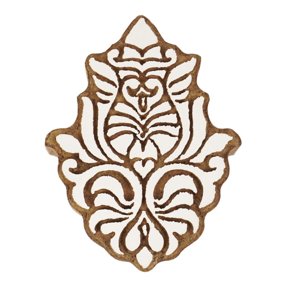 IBA Indianbeautifulart Textile Printing Block Asian Motif Hand Carved Wooden Stamp Wood Block Printing Textile Stamps For Fabric/ Pottery Blocks-4.5