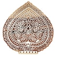 thumbnail image 1 of IBA Indianbeautifulart Textile Printing Block Betel Leaf Motif Hand Carved Wood Stamp Wood Block Printing Textile Stamp For Fabric / Pottery Blocks- 6 Inches, 1 of 7