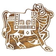 thumbnail image 1 of IBA Indianbeautifulart Textile Printing Block Cow Hand Carved Wooden Stamp Wood Block Printing Textile Stamp For Fabric /Pottery Blocks- 6 Inches, 1 of 6