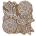thumbnail image 1 of IBA Indianbeautifulart Textile Printing Block Flower Hand Carved Wooden Stamp Wood Block Printing Textile Stamps For Fabric/ Pottery Blocks-6 Inch, 1 of 1