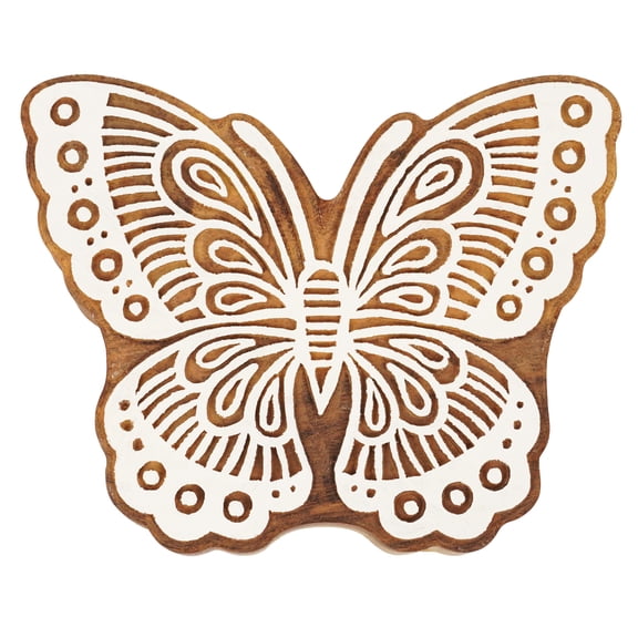 IBA Indianbeautifulart Textile Printing Block Hand Carved Wooden Stamp Wood Block Printing Textile Stamp For Fabric /Pottery Blocks- 4 Inches