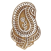 IBA Indianbeautifulart Textile Printing Block Paisley Floral Hand Carved Wooden Stamp Wood Block Printing Textile Stamps For Fabric/ Pottery Blocks,3 Inch