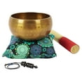 thumbnail image 1 of IBA Indianbeautifulart Tibetan Singing Bowl Musical Instrument For Meditation W/ Stick & Cushion Handcrafted In Nepal Bowl For Relaxation, Yoga & Spiritual Healing, 1 of 7