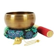 thumbnail image 1 of IBA Indianbeautifulart Tibetan Singing Bowl Musical Instrument For Meditation W/ Stick & Cushion Handcrafted In Nepal Bowl For Relaxation, Yoga & Spiritual Healing, 1 of 7