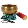 thumbnail image 1 of IBA Indianbeautifulart Tibetan Singing Bowl Musical Instrument For Meditation W/ Stick & Cushion Handcrafted In Nepal Bowl For Relaxation, Yoga & Spiritual Healing, 1 of 7