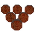 thumbnail image 1 of IBA Indianbeautifulart White Engraved Knobs Wooden Cupboard Door Knobs Pull Handle Pack of 10, 1 of 3