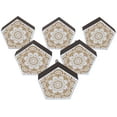 thumbnail image 1 of IBA Indianbeautifulart White Engraved Knobs Wooden Wardrobe Knobs Cabinet Drawer Pull 10 Pcs, 1 of 3