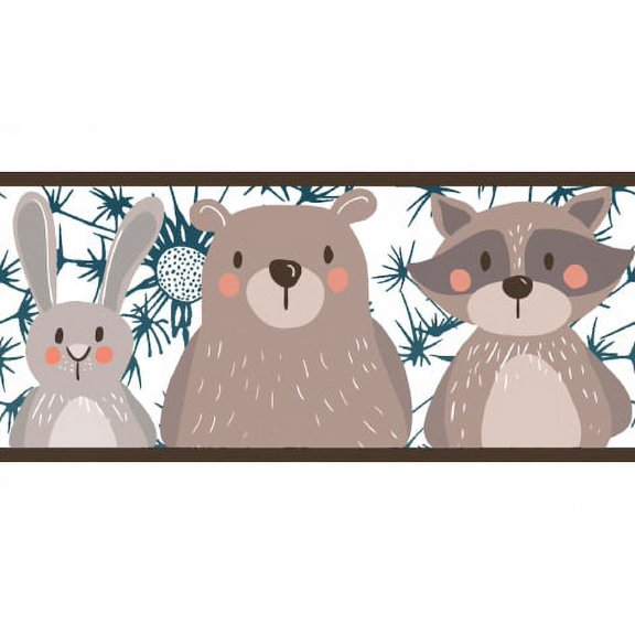 IBA Indianbeautifulart White Sloth|Bear & Rabbit Cartoon Velvet Trim Fabric Sewing Fabric Lace Dressmaking Printed Sewing Lace 9 Yards 3 Inches