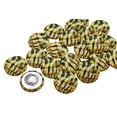 thumbnail image 1 of IBA Indianbeautifulart Yellow 2 Holes Canvas Round Buttons For Sewing 1 Inch Leopard & Tiger Animal Skin Printed Handmade Decorative Buttons Pack Of 50, 1 of 1