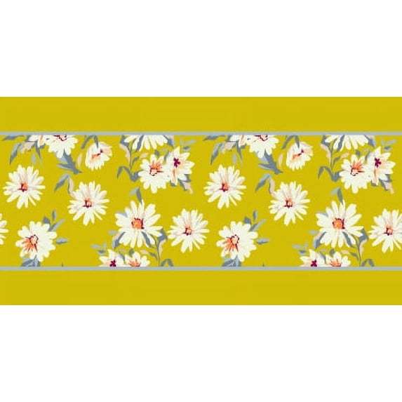 IBA Indianbeautifulart Yellow Leaves & Floral Artistic Printed Ribbon Trim 9 Yards Velvet Fabric Laces For Crafts Sewing Accessories 3 Inches