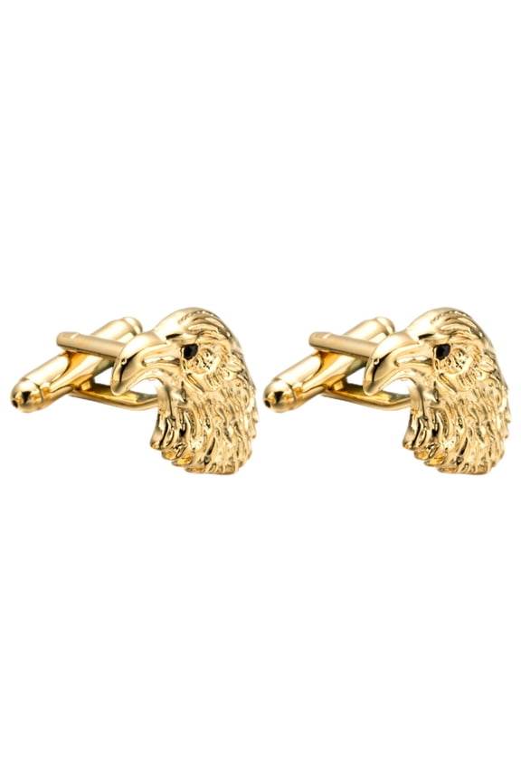 1 Pair Eagle Cuff Links Golden Copper Attach to Tuxedo Shirt for Men's Clothing Accessory