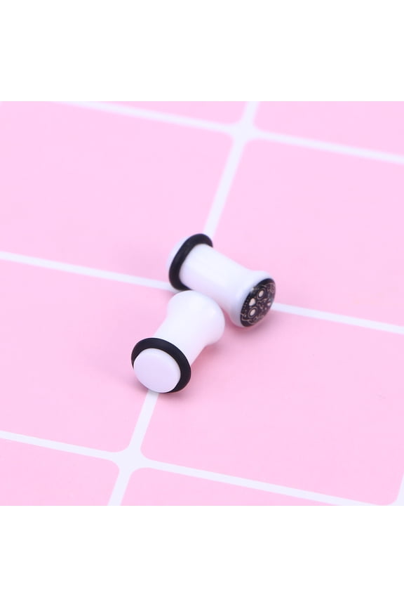 1 Pair UV Piercing Jewelry Skull Head Acrylic Luminous for Women Night Club