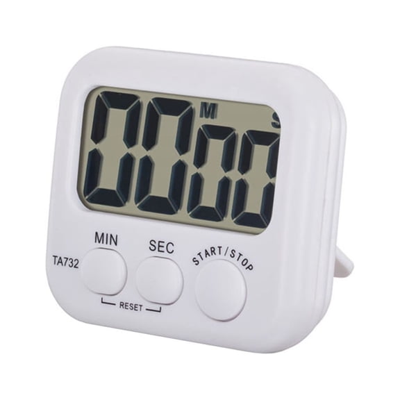 IBASETOY 1 Pc Kitchen Digital Timer Electronic Timer for Study Hour in Plastic White