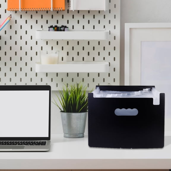 IBASETOY desktop file organizer File Folder PP Plastic Black 1 Pc
