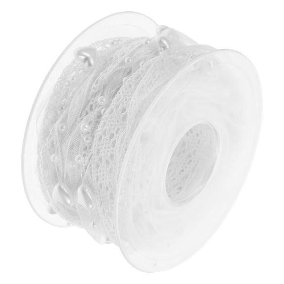 IBASETOY White Lace Trim Ribbon for Decorative Crafting and Elegant Wedding Accents