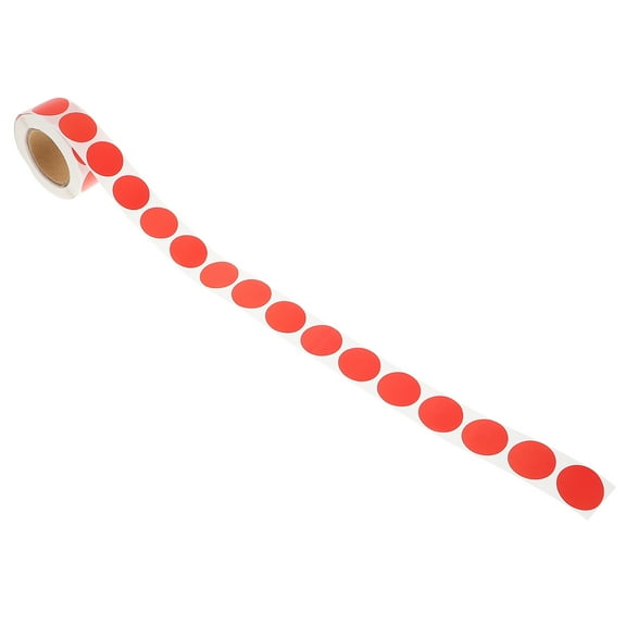 IBASETOY Self Adhesive Red Round Dots Stickers for Marking Labeling Color Coding and More