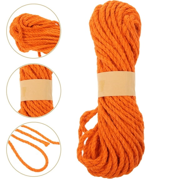 IBASETOY 1 Roll of DIY Cat Scratcher Rope Natural Sisal in Orange for Cat Care