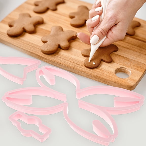 IBASETOY Bow Silicone Fondant Molds Bowknot Molds Pink Plastic 1 Set
