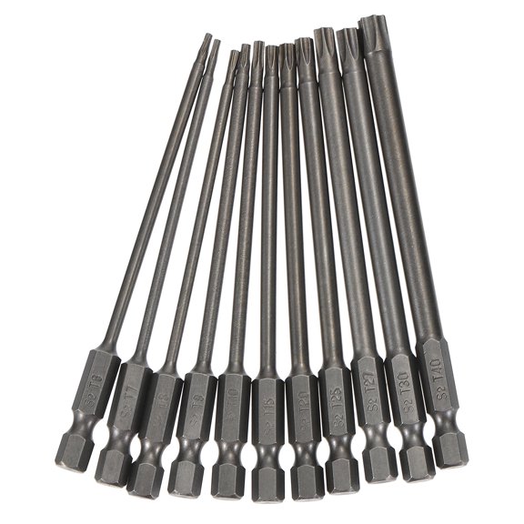 IBASETOY 1 Set Electrical Screwdrivers Bit Steel Grey with Hollow Plum Head