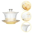 thumbnail image 1 of IBASETOY Assorted Color Crystal Glass Tureen Teacup for Home Use 1Set, 1 of 5