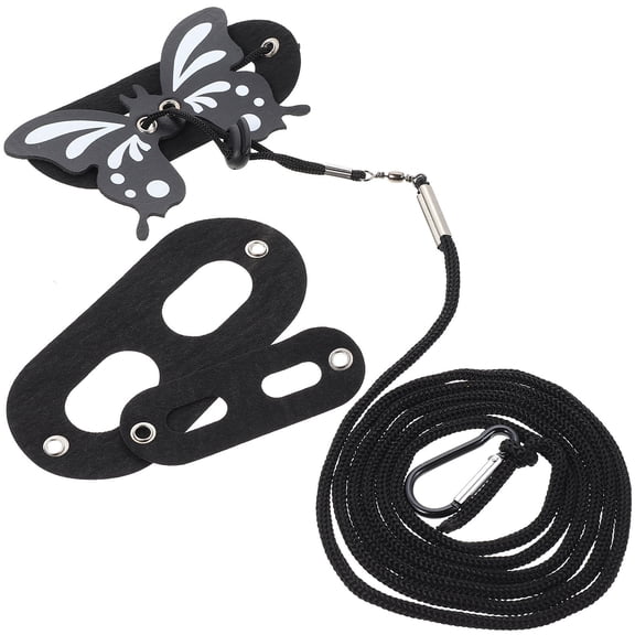 IBASETOY 1Set Adjustable Black Bearded Dragon Leash Lightweight Lizard Harness for Gecko and Reptile Pet Walking