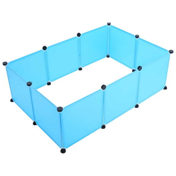 IBASETOY 1Set Portable Sky Blue Pet Playpen for Garden Use Easy Assembly Small Animal Fence