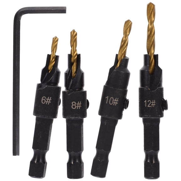 IBASETOY 1Set Woodworking Drill Bit Set with Heat Treatment for Reduced Friction and Easy Wood Cutting