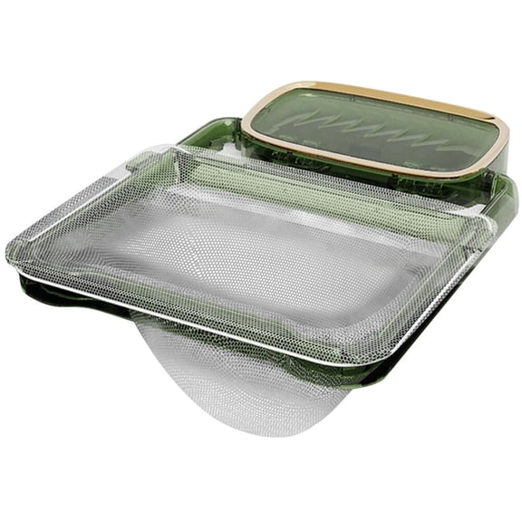 IBASETOY 1Set Kitchen Sink Strainer Basket with Filter Mesh and Folding Storage Rack for Home Use