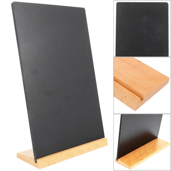 IBASETOY Tabletop Chalkboard Sign Desktop Message Board Black Plastic 1 Set