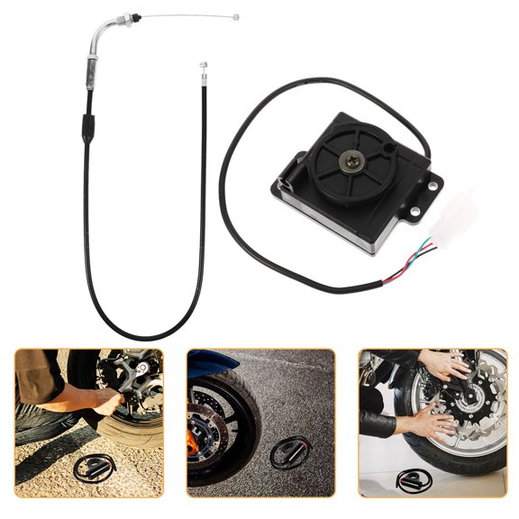 IBASETOY Mini Bike Brake Cable Accelerator Throttle Control 1 Set Black ABS for Electric Motorcycle