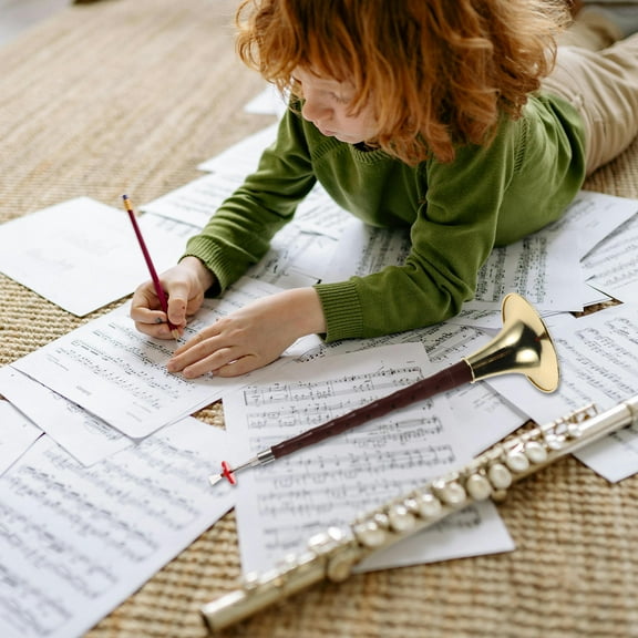 IBASETOY 1 Set Suona Horn Golden ABS Wind Instrument Music Practice Traditional Design Cultural Events Festivals