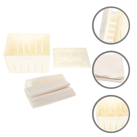 IBASETOY 1 Set Tofu Making Tool with Cotton Cloth for DIY Cheese Making