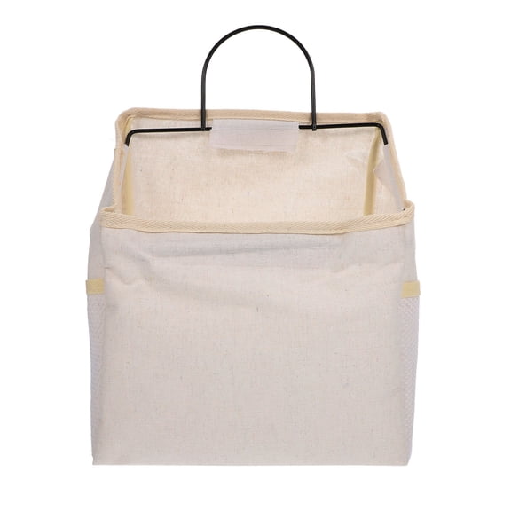 IBASETOY 1Set White Wall Mounted Storage Bag for Home Hanging Storage of Sundries and Accessories