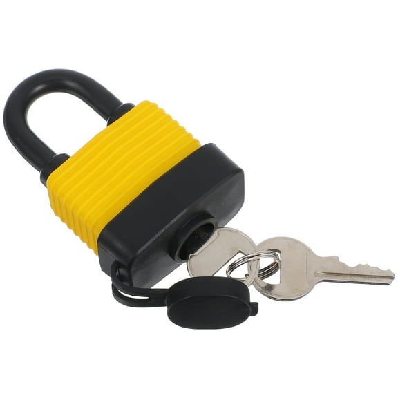 IBASETOY 1 Set Weatherproof Padlocks With Keys Yellow Modern Design For Gym Lockers