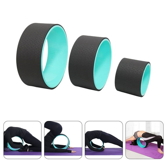 IBASETOY 1Set Pilates Ring Yoga Wheel Roller Fitness Tool for Flexibility and Range of Motion