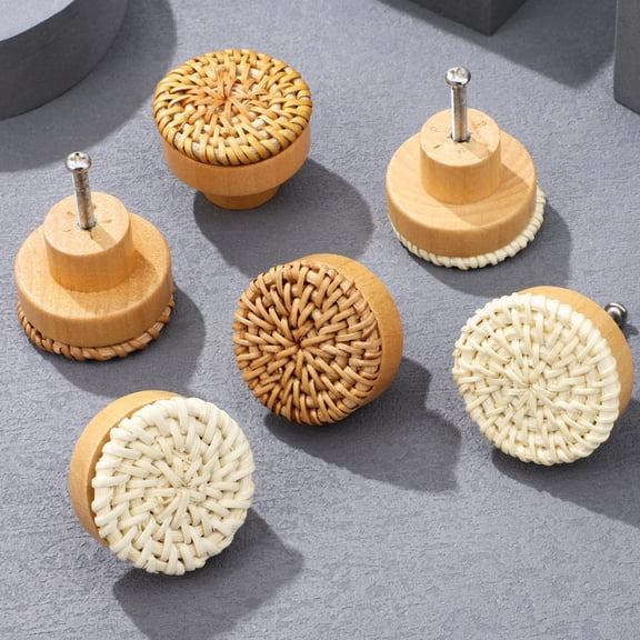IBASETOY 1 Set of Boho Nursery Dresser Knobs Timber for Interior Design and Natural Style