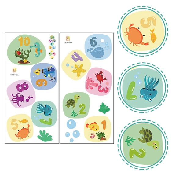 IBASETOY 1 Set of Removable Floor Decals for Classroom Multi PVC Indoor Play Children Home Decor