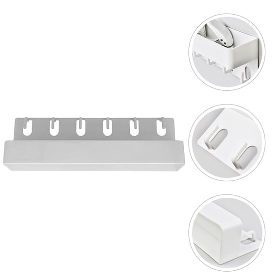 IBASETOY 1Set Wall Key Holder with Strong Adhesive Hooks White No Drilling Storage Organizer for Entrance Bedroom