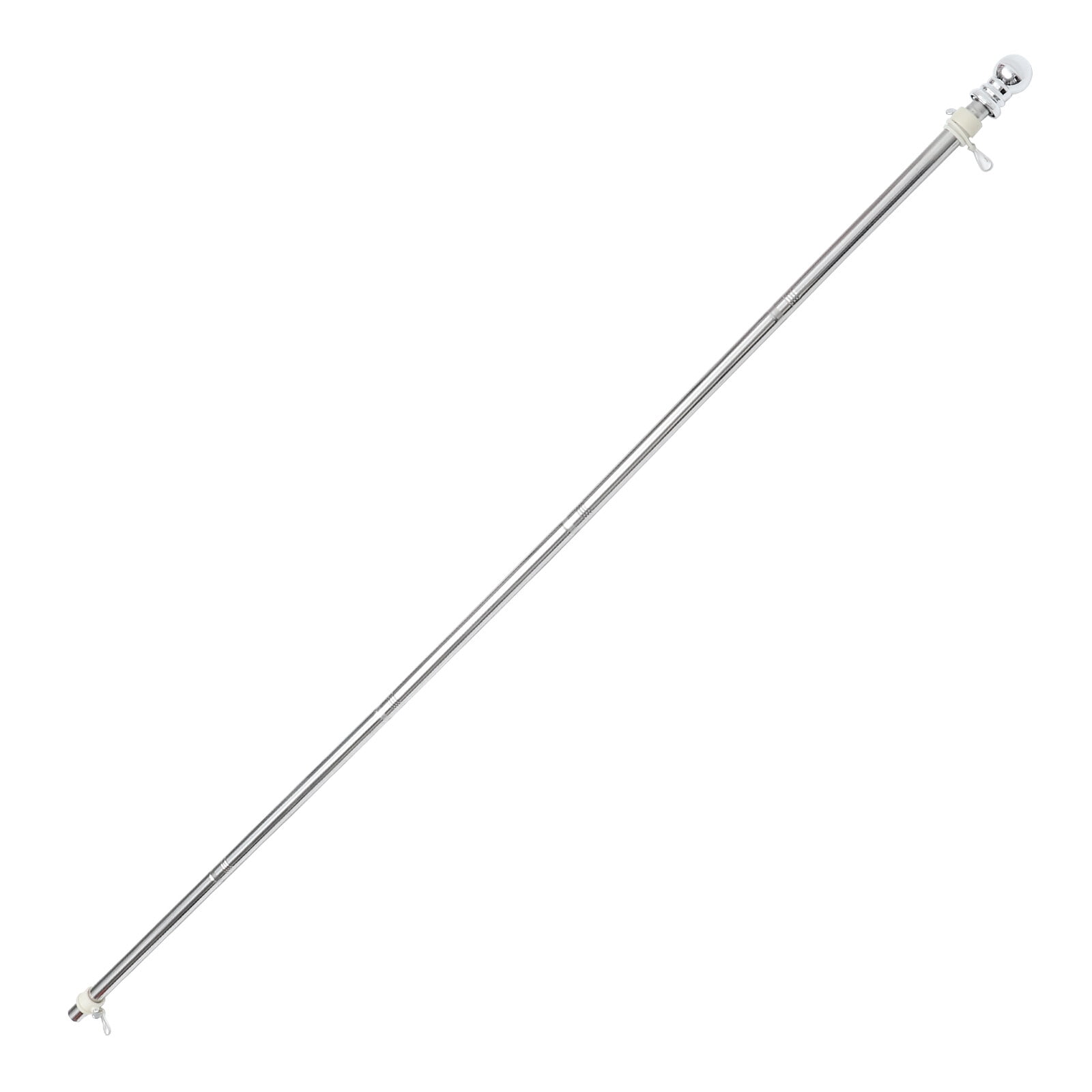 IBASETOY Rustproof Flag Rod Stainless Steel Flagpole Yard Porch 1 Set