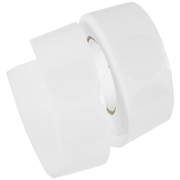 IBASETOY 1000Pcs Clear Stickers Transparent Circle Sticker for Item Organization