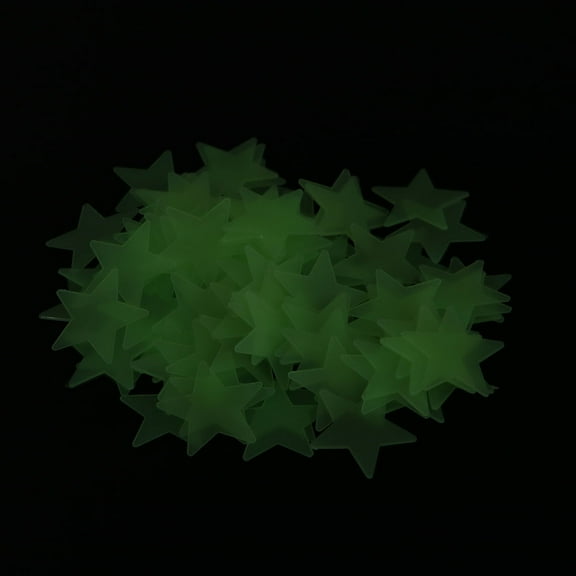 IBASETOY 100Pack Star Decals Plastic Glow in the Dark Wall Decoration Luminous Stars for All Ages