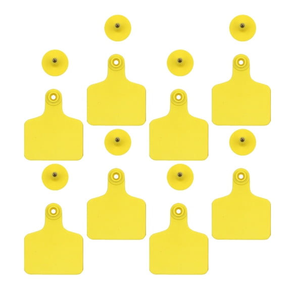 IBASETOY Yellow Tpu Cattle Ear Tags by  for Farm Management 100Pcs